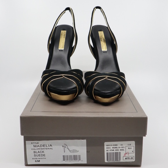 BCBG Madelia black suede/leather sling-backs - Picture 7 of 7